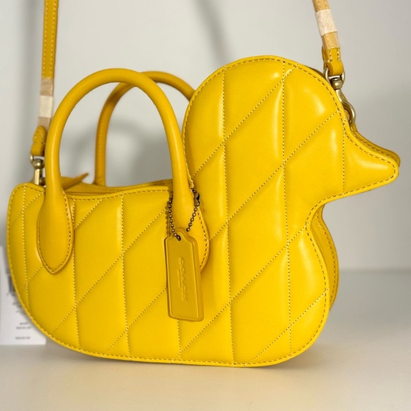 Coach Handbags - ❤️🔥RARE❤️🔥 Coach Yellow Quilted Duck Bag Collector Piece